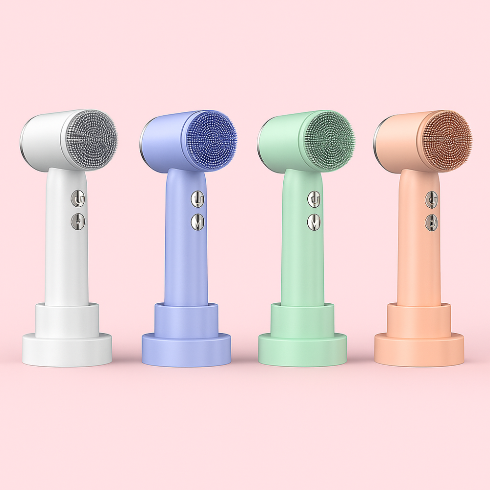 6 In 1 Ultrasonic Electric Face Cleansing Brush Compress