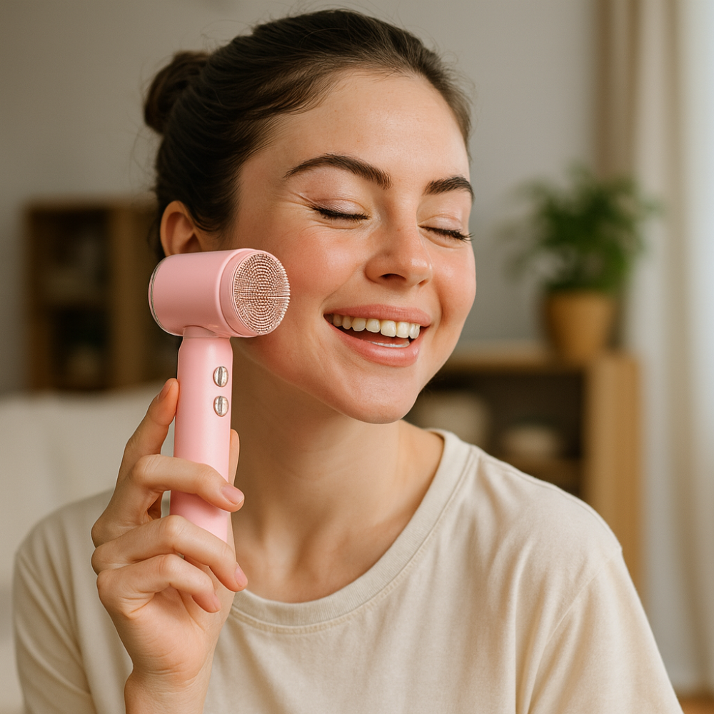6 In 1 Ultrasonic Electric Face Cleansing Brush Compress
