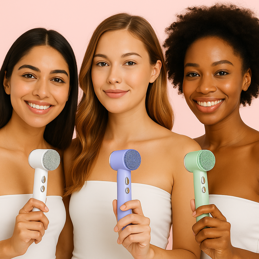 6 In 1 Ultrasonic Electric Face Cleansing Brush Compress