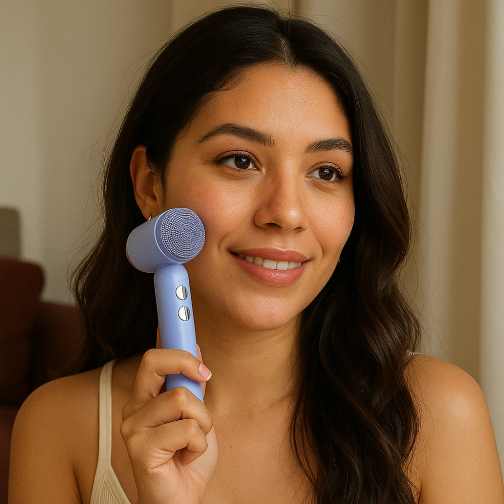 6 In 1 Ultrasonic Electric Face Cleansing Brush Compress